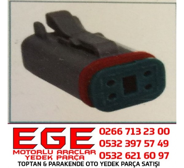 4K0034 OTO SOKET DEUTSCH 4 LÜ SOKET (DT06-4S)  İŞ MAKİNASI