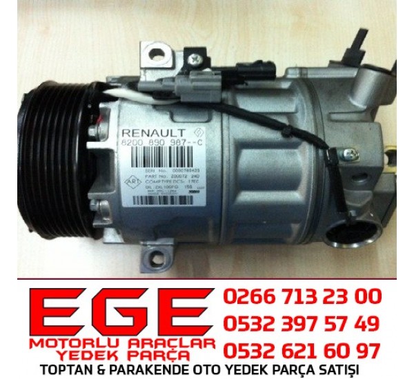 LAGUNA KLİMA KOMPRESÖRÜ LAGUNA III 2.0 DCİ M9R KLİMA KOMPRESÖRÜ 8200890987